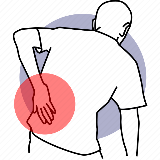 Pain, back, backache, lower, slipped disc, spine, spinal icon - Download on Iconfinder