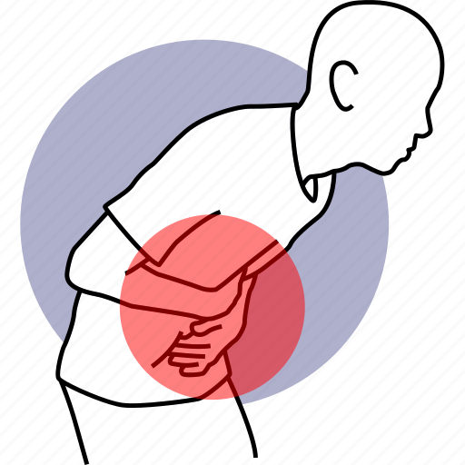 Pain, stomach, stomachache, abdomen, abdominal, torso, cramp icon - Download on Iconfinder