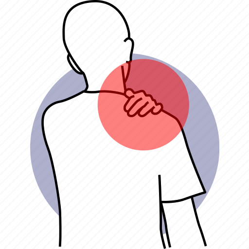 Pain, shoulder, inflame, inflammation, stiff, tight, body icon - Download on Iconfinder