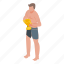 man, take, gold, cup, bodybuilding, isometric 