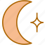 moon, astronomy, crescent 