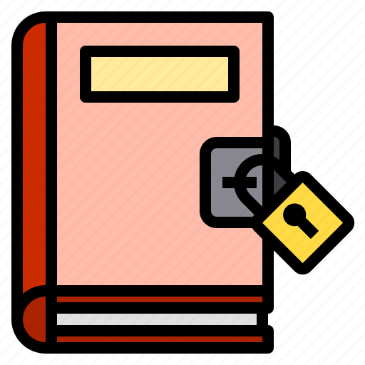 Book, education, learning, lock, safety, security icon - Download on Iconfinder