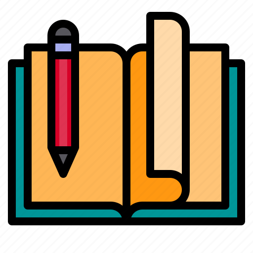 Book, education, learning, open, pen icon - Download on Iconfinder