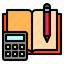 book, calculator, math, pen, pencil