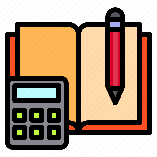 Book, calculator, math, pen, pencil icon - Download on Iconfinder