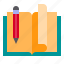 book, education, open, pen, pencil 