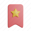 bookmark, star, front, award