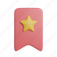 bookmark, star, front, award 