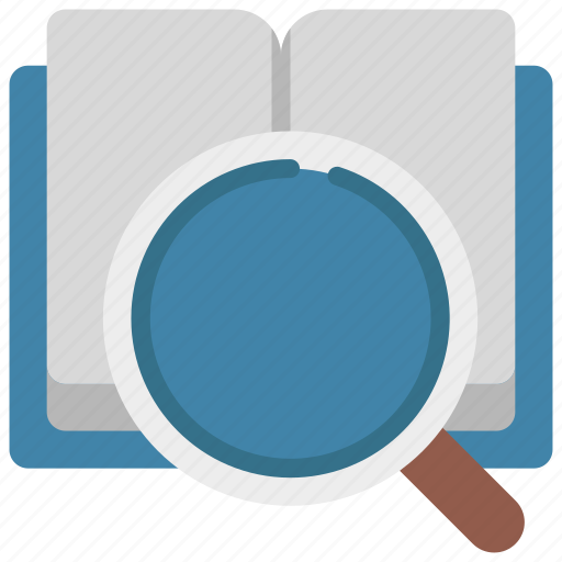 Book, research, search, open, loupe icon - Download on Iconfinder