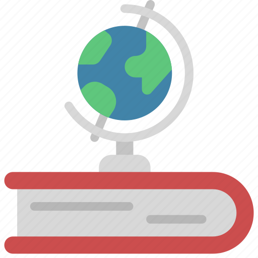 Globe, on, book, school, studies icon - Download on Iconfinder