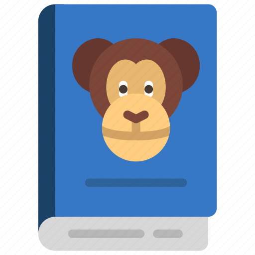 Zoology, zoo, animals, monkey, book icon - Download on Iconfinder