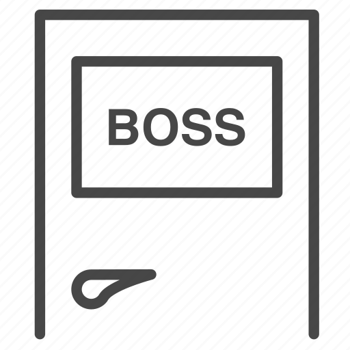 Boss, door, leader, leadership, office icon - Download on Iconfinder