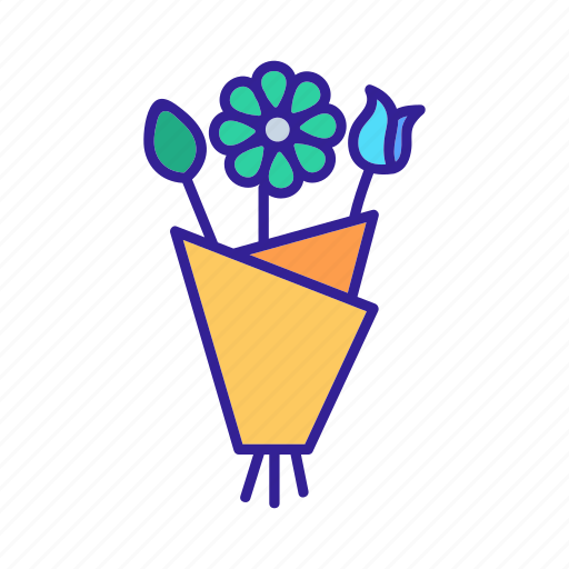 Bouquet, decoration, drawing, floral, flower, leaf icon - Download on Iconfinder