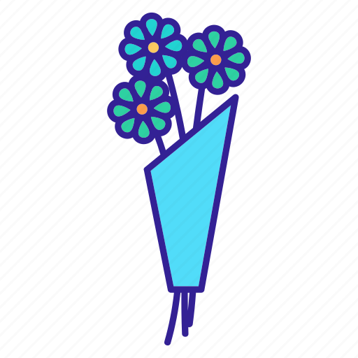 Badge, beauty, blossom, bouquet, calendula, colored, coloured icon - Download on Iconfinder