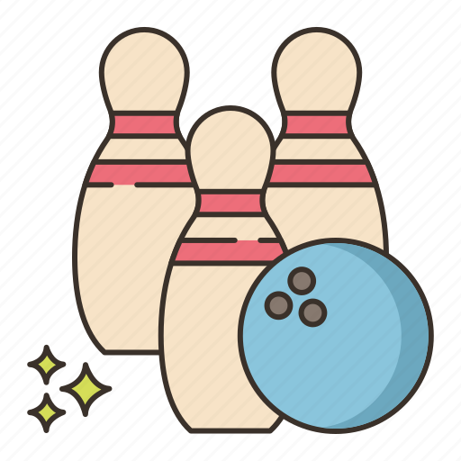 Ball, bowling, pins, three icon - Download on Iconfinder