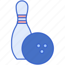 ball, bowling, pin