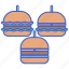 burger, fast food, sliders 