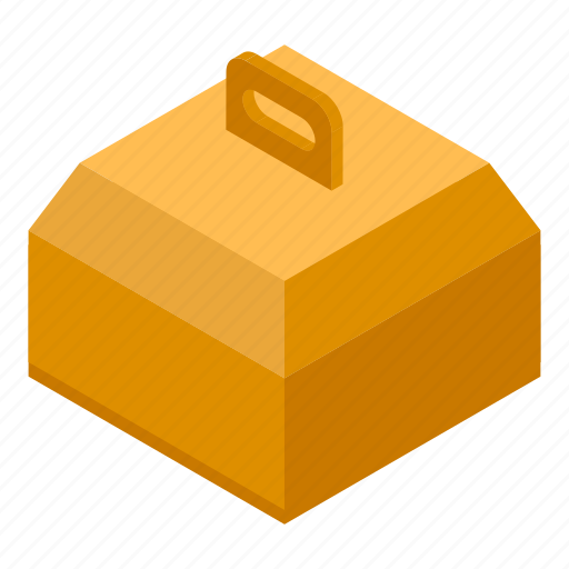 Cake, box, isometric icon - Download on Iconfinder