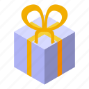 gift, box, isometric