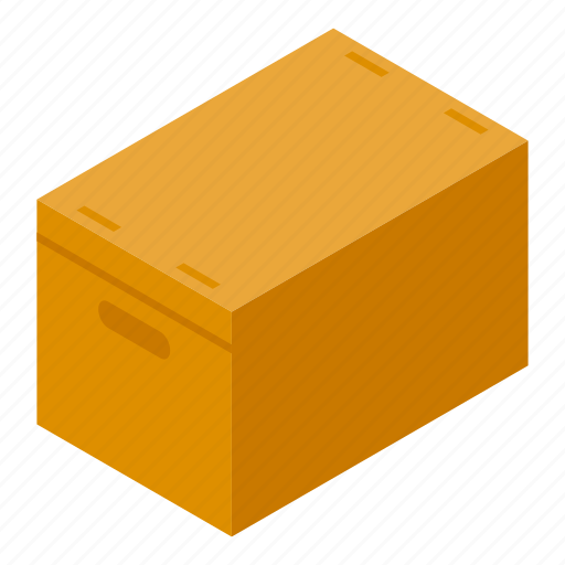 Cardboard, box, isometric icon - Download on Iconfinder