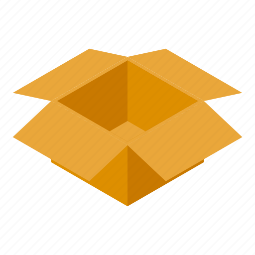 Open, parcel, box, isometric icon - Download on Iconfinder
