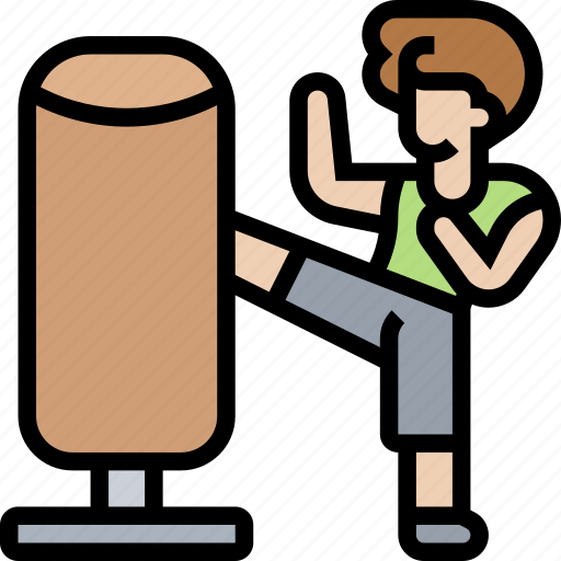 Bag, boxing, kick, training, gym icon - Download on Iconfinder