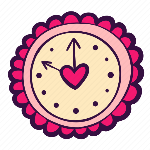 Clock, date, heart, hours, time, timer, watch icon - Download on Iconfinder