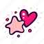 cute, doodle, heart, pink, shine, star, valentine 
