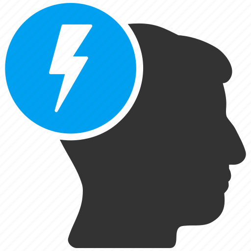 Brain shock, electric strike, electricity, headache, migraine, sick head, sickness mind icon - Download on Iconfinder