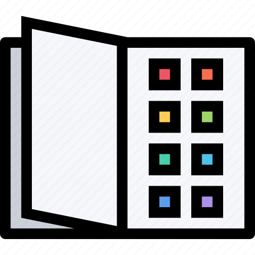 Book, brand, branding, color, color book, design, print icon - Download on Iconfinder