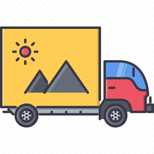 Advertising, brand, car, design, print, truck icon - Download on Iconfinder