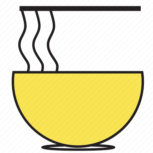 Bowl, breakfast, food, noodles, yellow, fast, meal icon - Download on Iconfinder