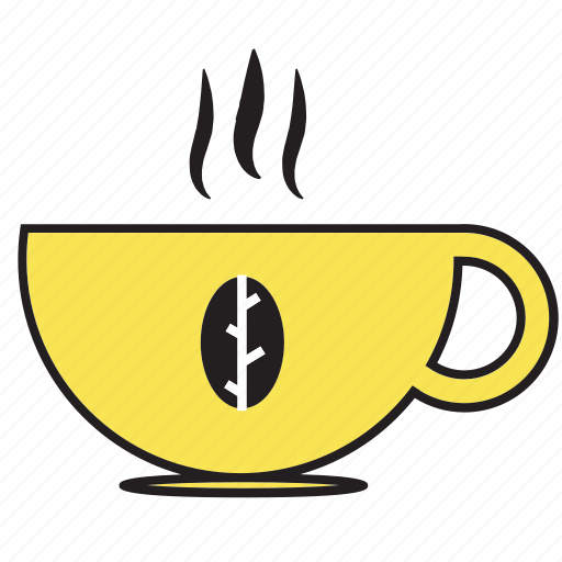 Breakfast, coffee, cup, drink, hot, yellow, beverage icon - Download on Iconfinder