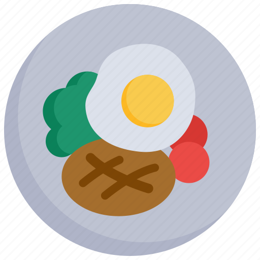 Steak, meat, barbeque, egg, tomato, vegetable, grilled icon - Download on Iconfinder