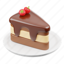 piece, cake, food, slice cake, chocolate, dish, strawberry, dessert, breakfast