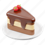 piece, cake, food, slice cake, chocolate, dish, strawberry, dessert, breakfast 