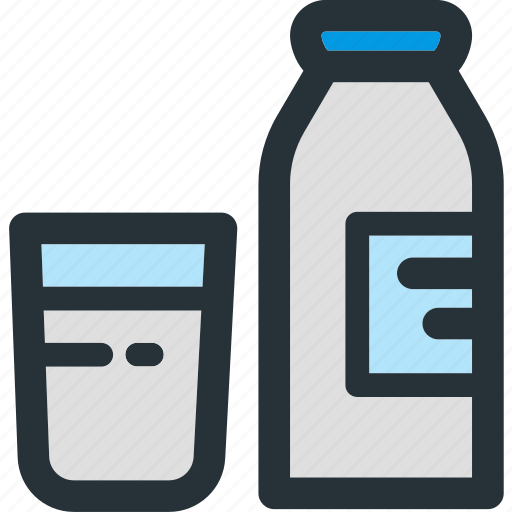 Milk, beverage, bottle, breakfast, dairy, drink, glass icon - Download on Iconfinder