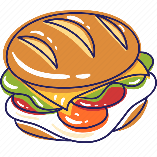 Breakfast, food, food sketch, morning meal, culinary doodles, sandwich, egg icon - Download on Iconfinder