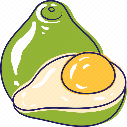 Breakfast, food, food sketch, morning meal, culinary doodles, avocado, fruit icon - Download on Iconfinder