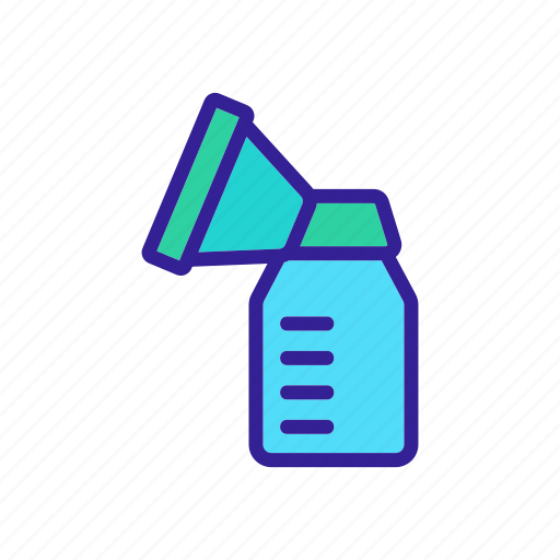 Bottle, breast, cup, measuring, mechanical, pump, suction icon - Download on Iconfinder