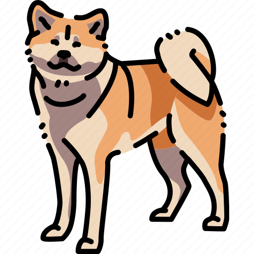 Akita, inu, dog, breed icon - Download on Iconfinder