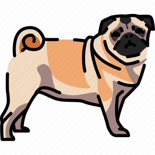 Pug, dog, breed icon - Download on Iconfinder on Iconfinder