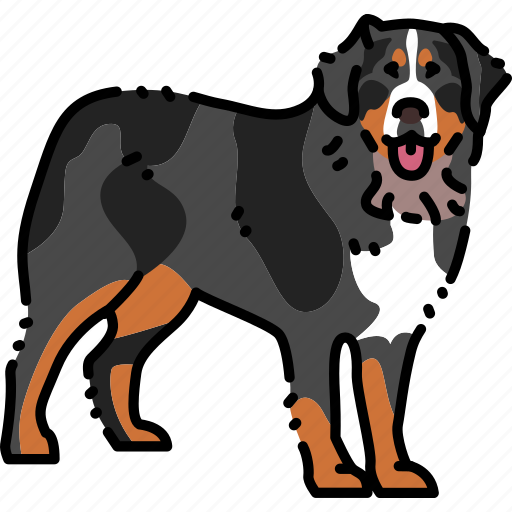 Bernese, mountain, dog, breed icon - Download on Iconfinder