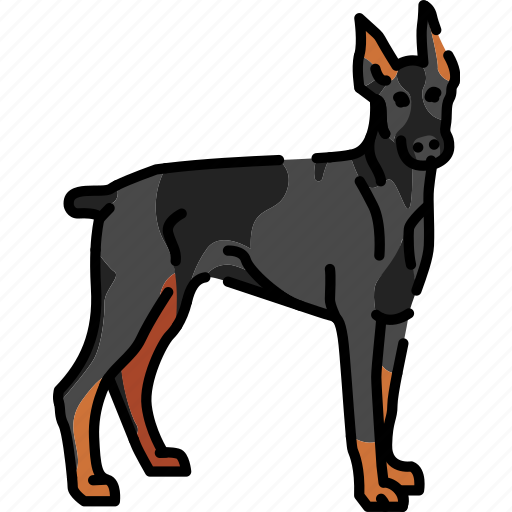 Doberman, dog, breed icon - Download on Iconfinder