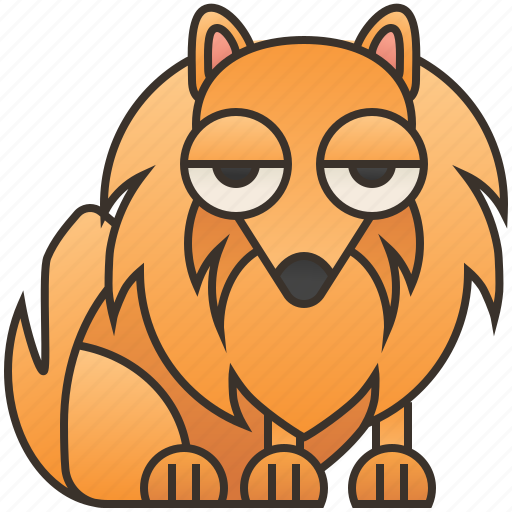Cute, dog, furry, pomeranian, small icon - Download on Iconfinder