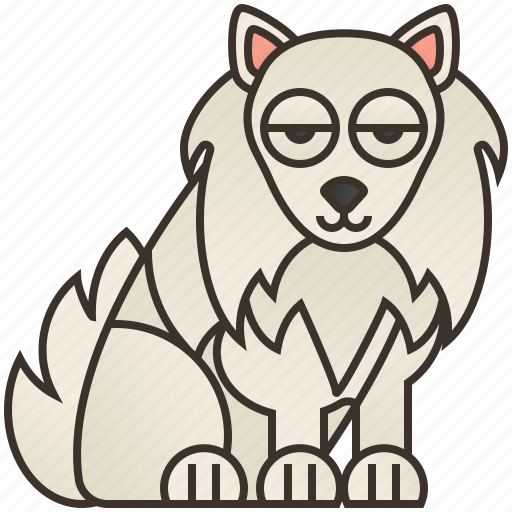 Cute, dog, friendly, puppy, samoyed icon - Download on Iconfinder