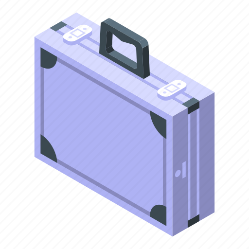 Metal, briefcase, isometric icon - Download on Iconfinder