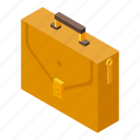 briefcase, isometric, business