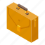 briefcase, isometric, business 