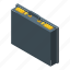 briefcase, accessory, isometric 
